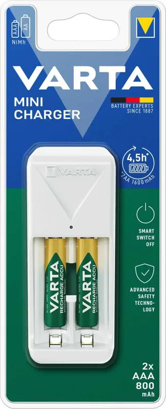 VARTA Mini Charger för 2 AA, AAA NiMH