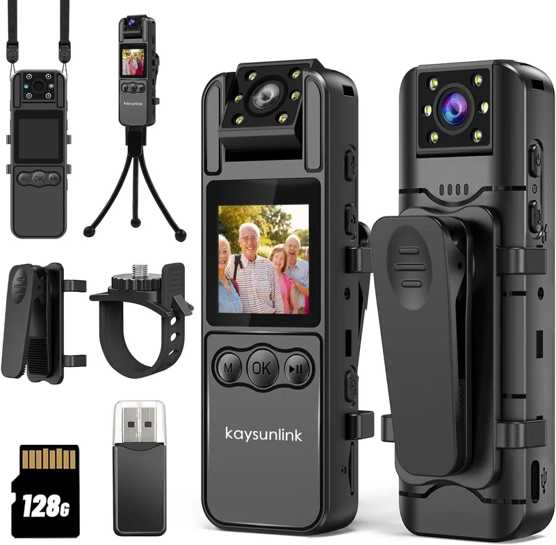 Kroppskameror HD 1080P Infraröd Night Vision Minikamera Sport DV Small Body Cam Rörelsedetektering Videokamera Videoinspelare Övervakning