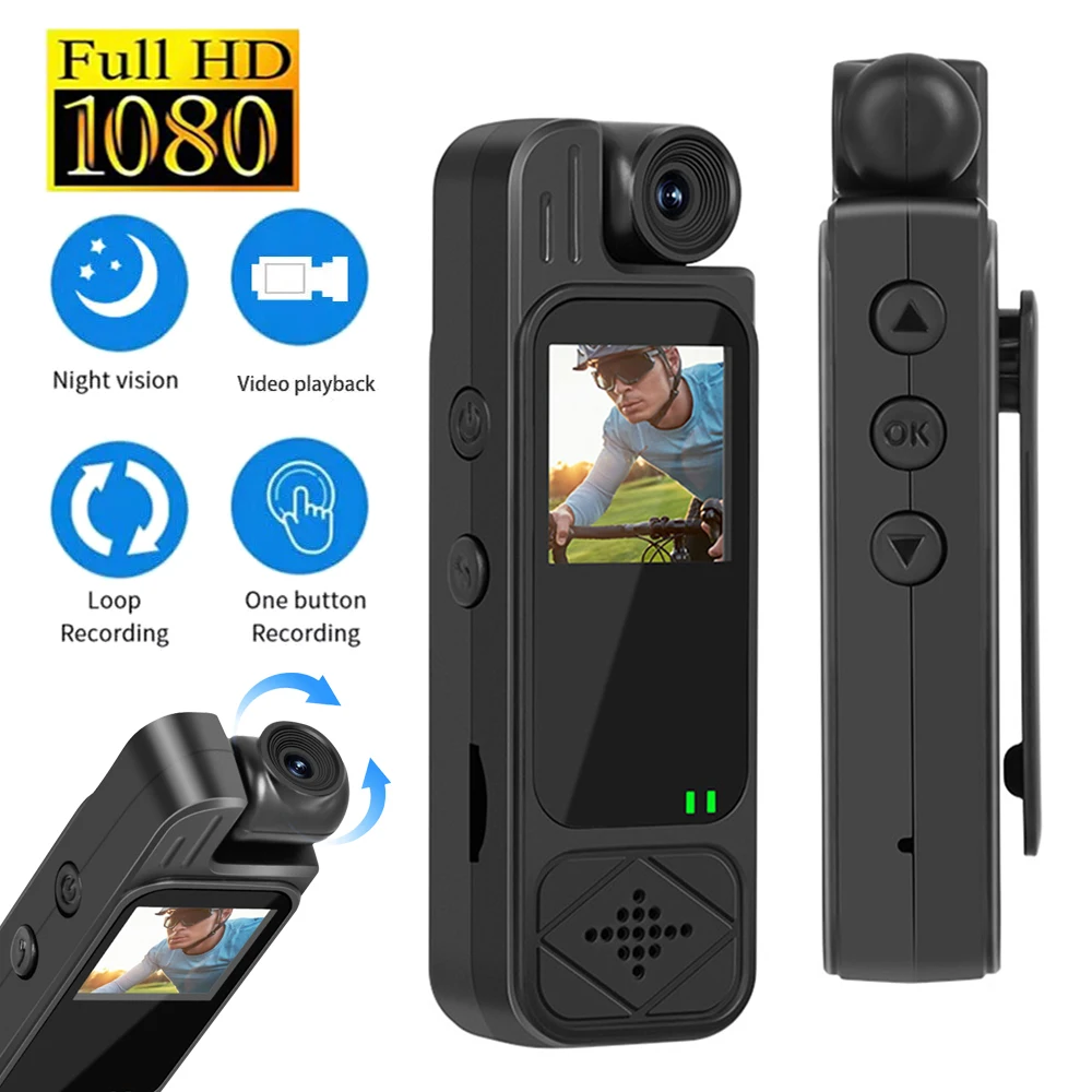 Kroppskameror 1080P HD Mini Body Camera