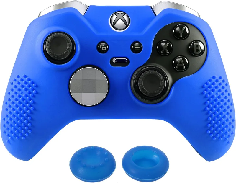 eXtremeRate Soft Anti-Slip Silikon Controller Cover Skins Thumb Grips Caps
