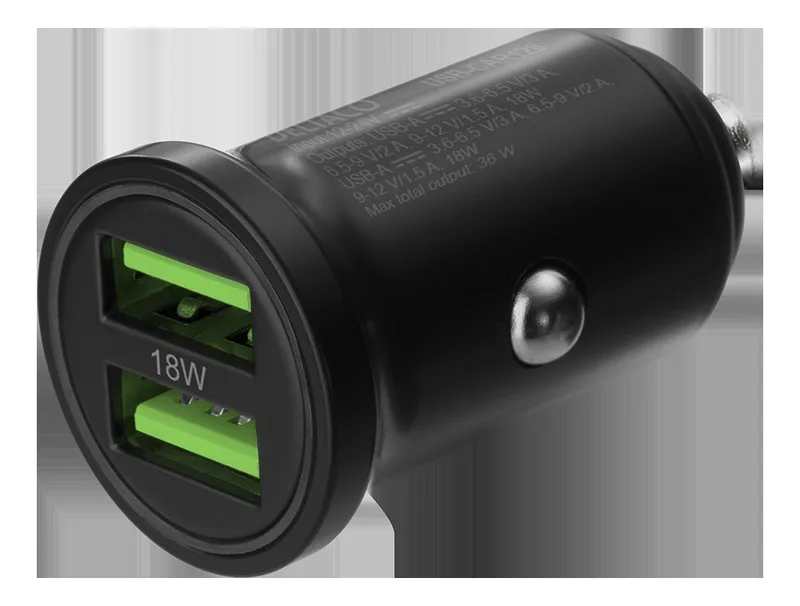 DELTACO USB-CAR1 Strömadapter för bil