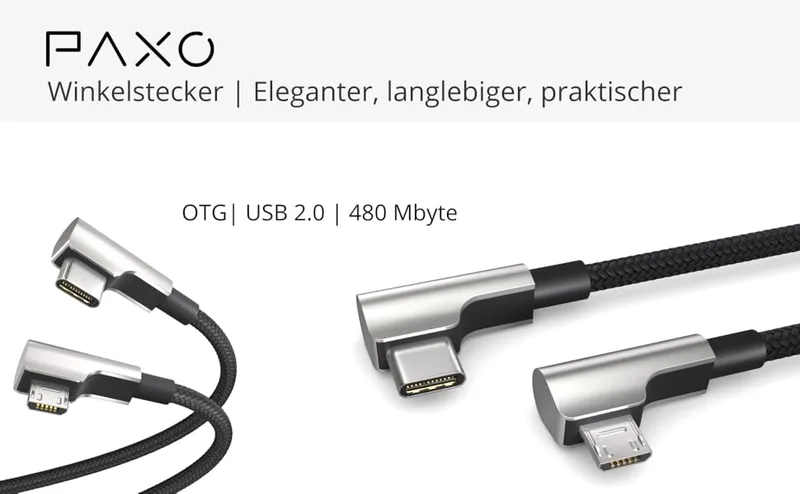 PAXO USB C till Micro-B-kabel