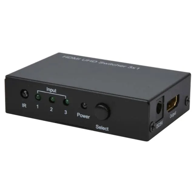 North HDMI Switch 3:1 4K Svart Fjärr