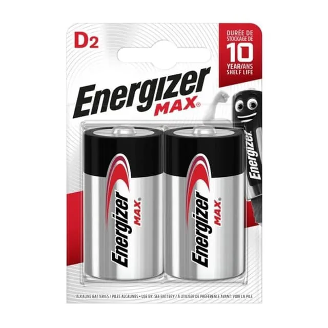 ENERGIZER MAX D 2 PACK